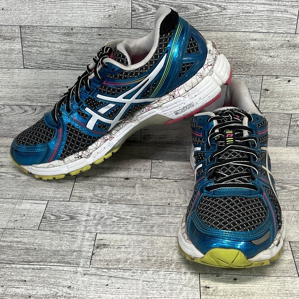 Asics Gel Kayano 19 Blue Running Shoes T392N Women Size 9.5